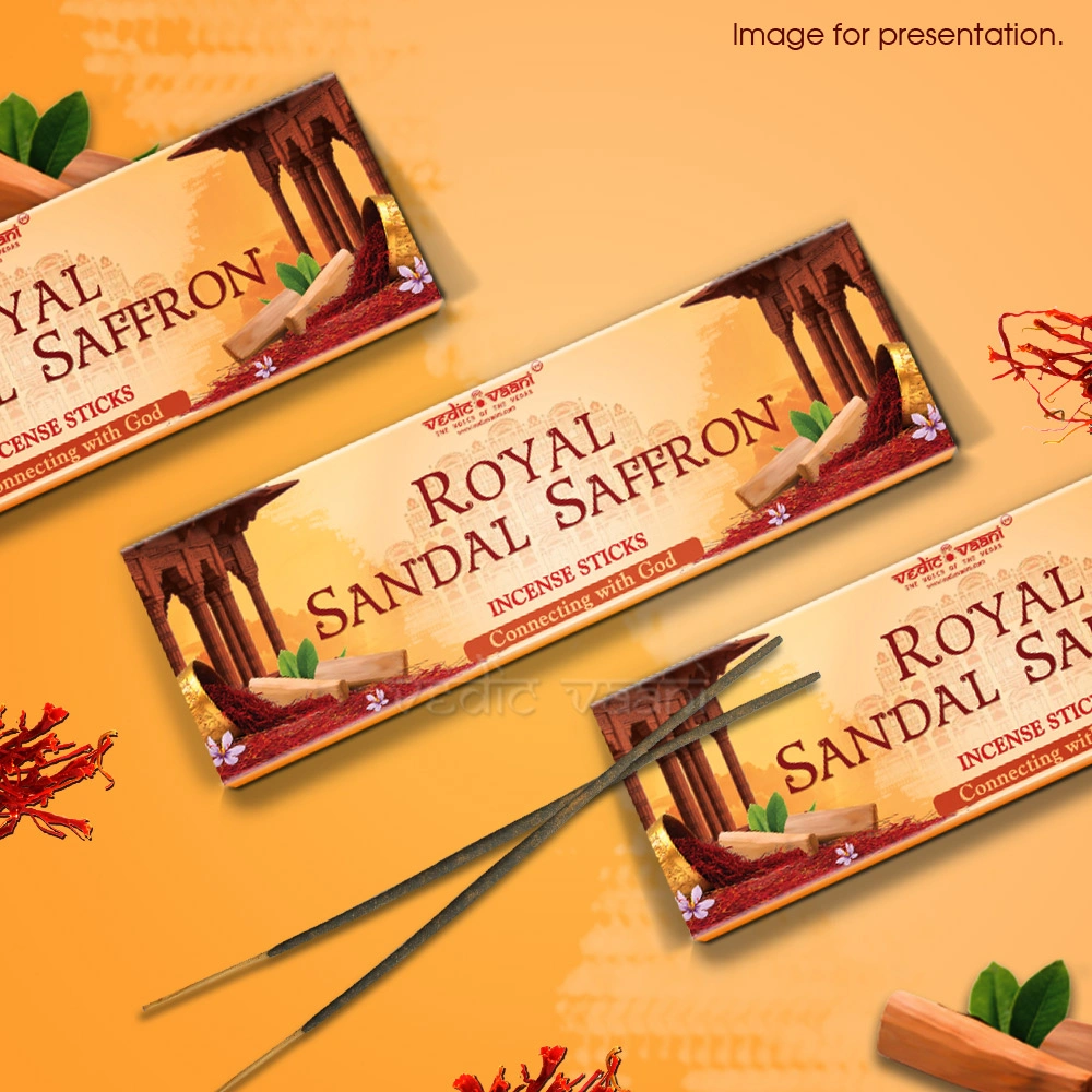 Royal Sandal Saffron Incense Sticks-100-2