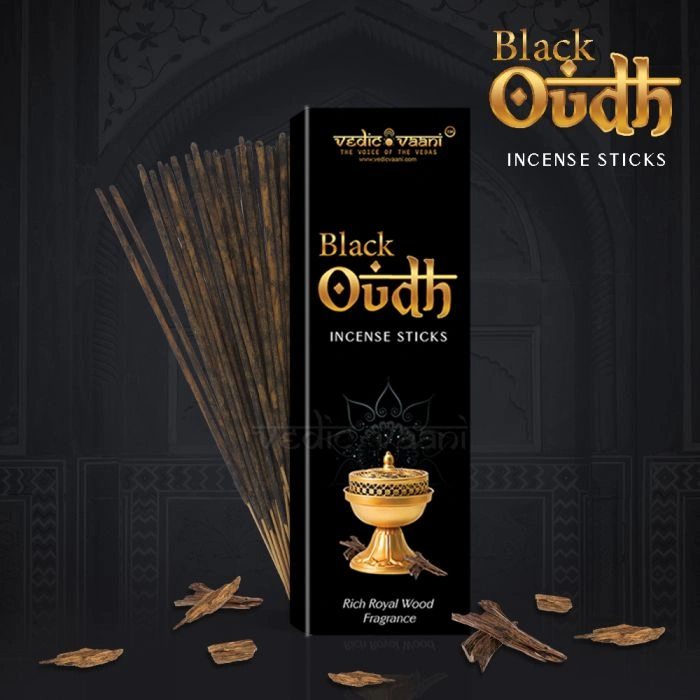 Black Oudh Incense Sticks (100 Grams)-AG362-1