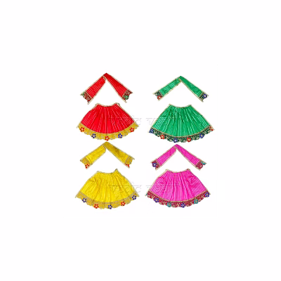 vedic vaani™ lehanga and dupatta design - 7 inch set of 6