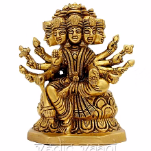 vedic vaani pure brass gayatri devi murti – handcrafted hindu goddess idol for pooja