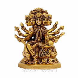 vedic vaani pure brass gayatri devi murti – handcrafted hindu goddess idol for pooja