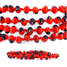 vedic vaani™ red gunja (chirmi) beads mala