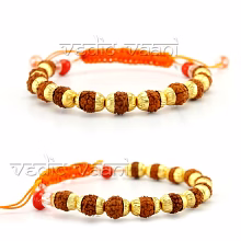 vedic vaani™ rudraksha bracelet in designer caps