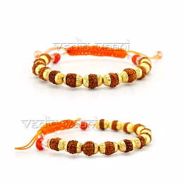 vedic vaani™ rudraksha bracelet in designer caps