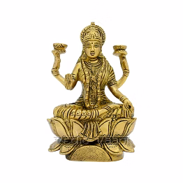 divine devi mahalakshmi idol in antic finish by vedic vaani™
