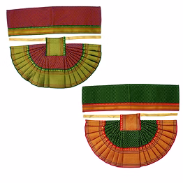 vedic vaani™ vedic vaani green maroon lehanga patka vastra for devi maa decoration- set of 2