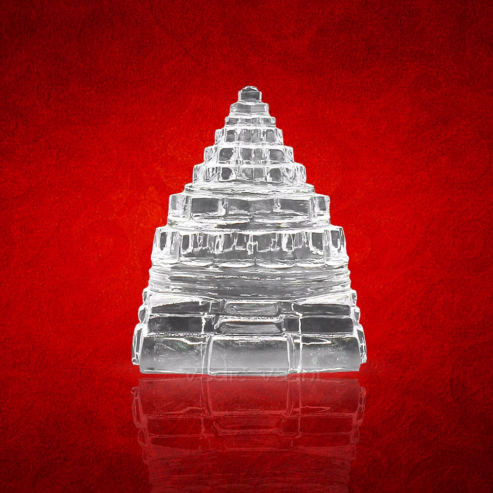 vedic vaani™ shree yantra in crystal - 145 gms
