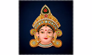 Lakshmi Varaham Face in Brass - Exquisite Spiritual Decor