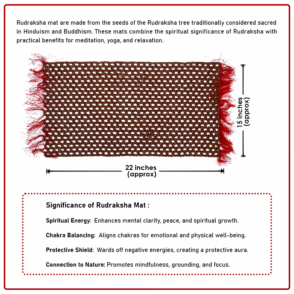 Divine Rudraksha Mat by Vedic Vaani™ for Spiritual Spaces image 5