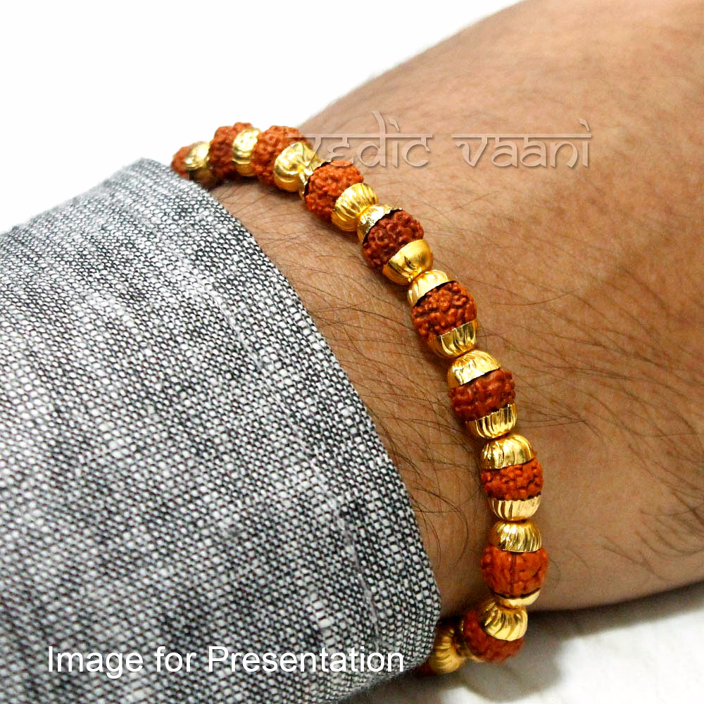 Rudraksha Bracelet in Designer Caps image 2