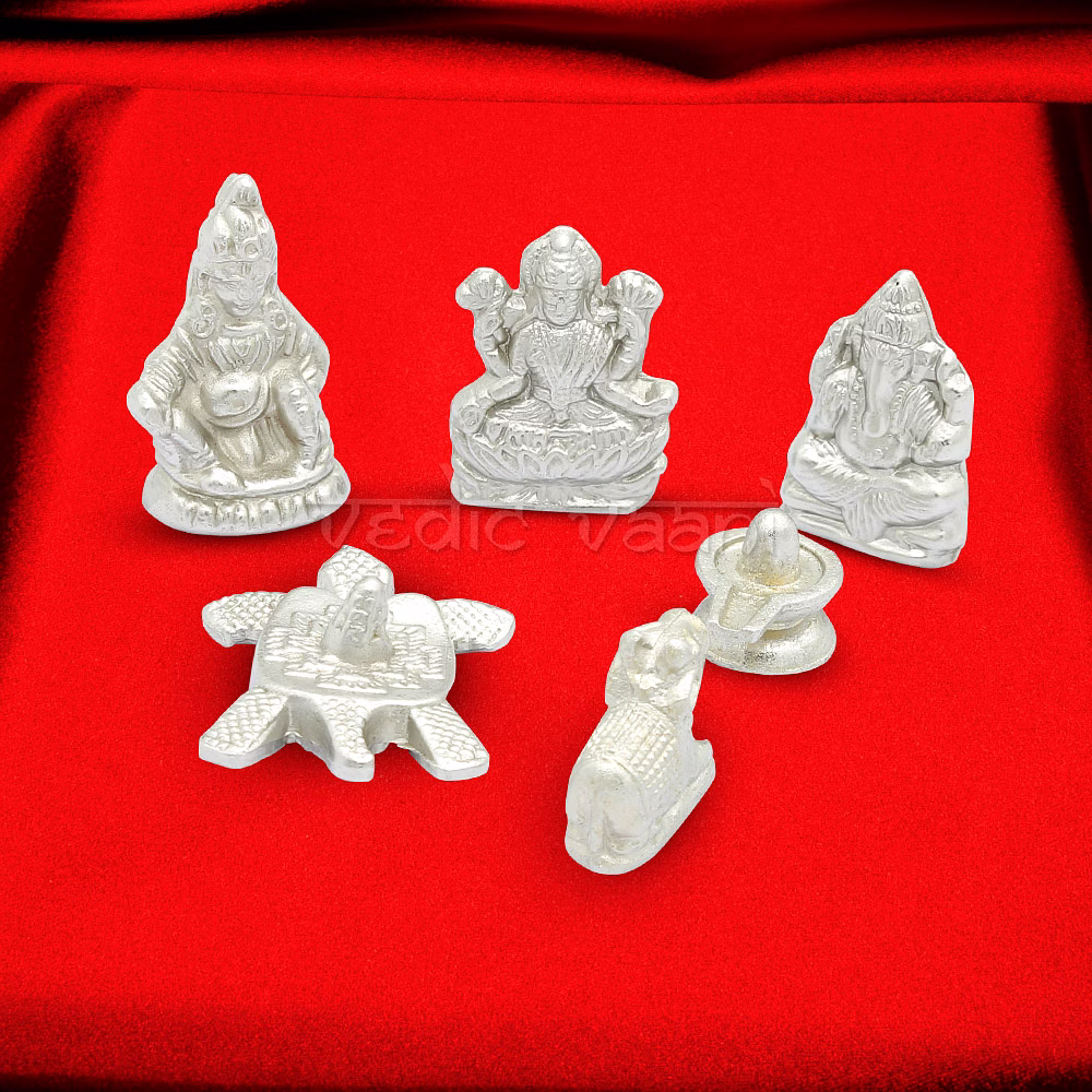 Shubh Puja Idols in Parad - Set of 6 image 3