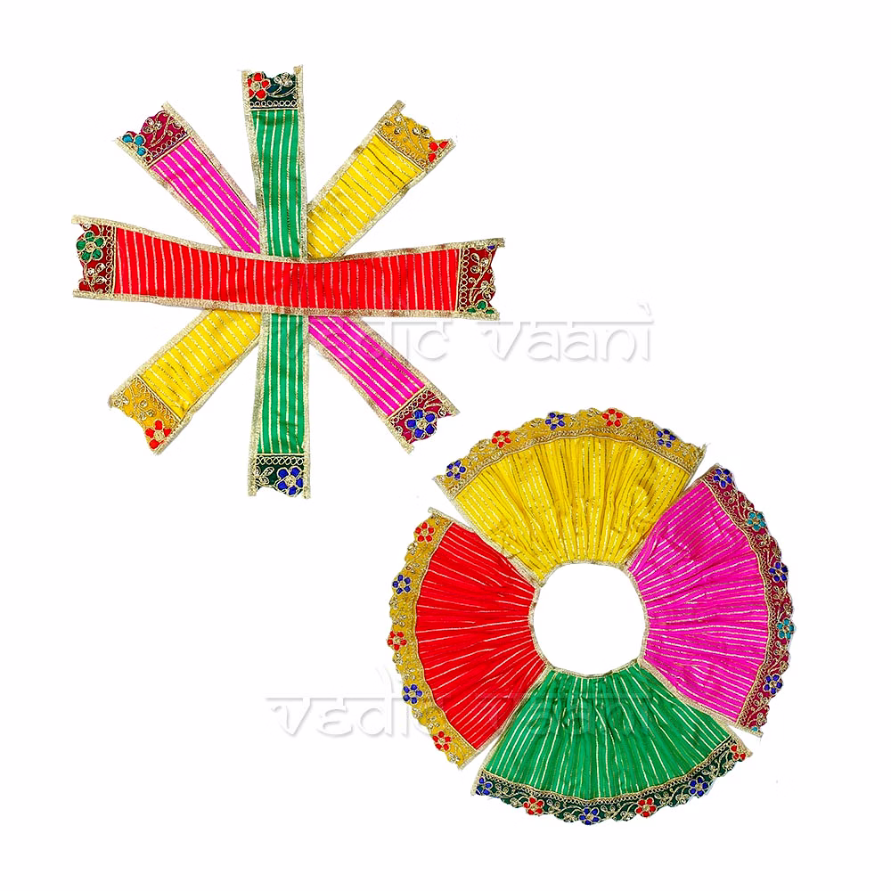Lehanga and Dupatta Design - 7 inch set of 6 image 2