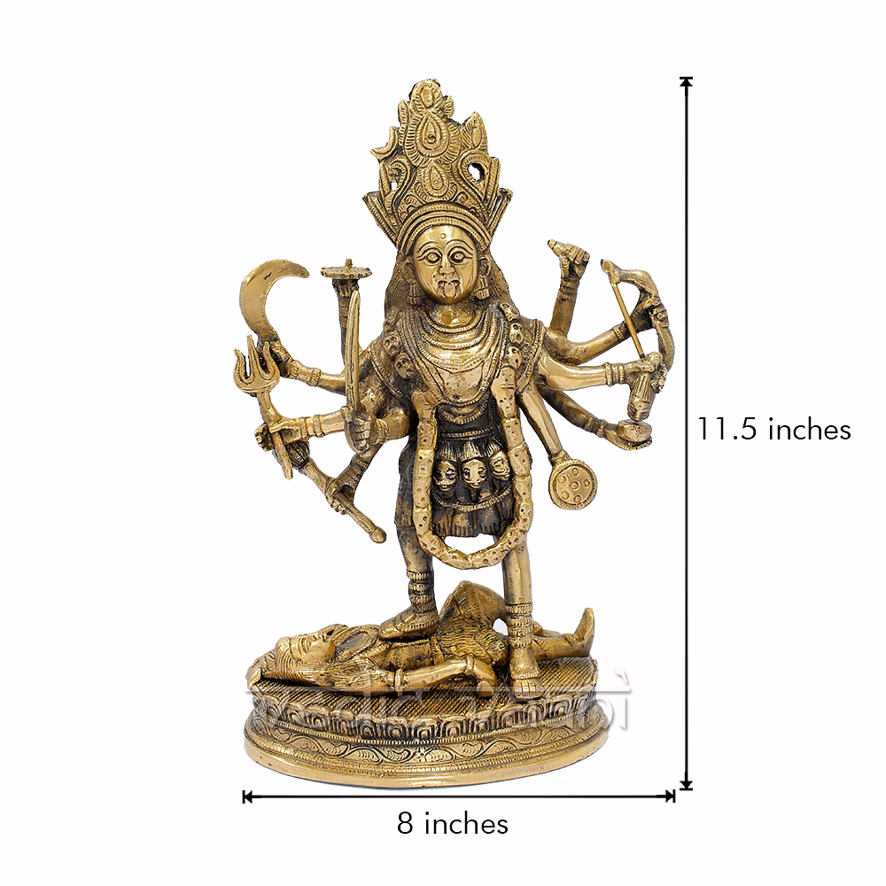 Kali Statue in Brass - Big image 3
