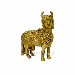 vedic vaani™ kamdhenu idol in brass