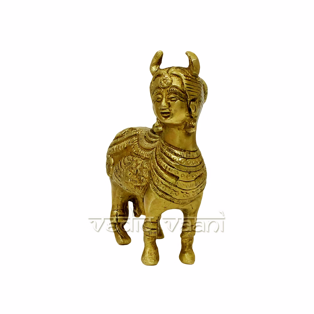 Kamdhenu Idol in Brass image 2