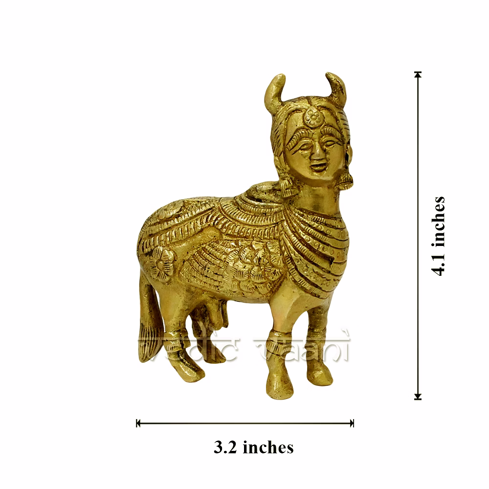 Kamdhenu Idol in Brass image 3