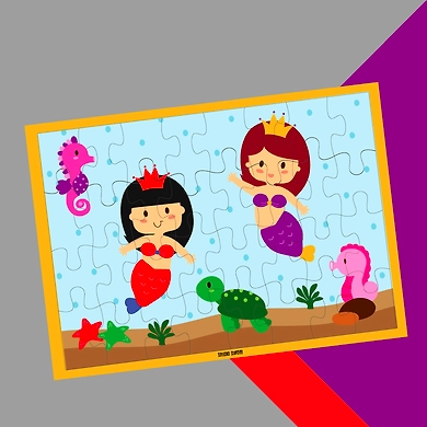COLOUR-ME-IN PUZZLE - MERMAID-Puzzle-2