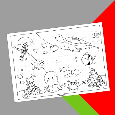 COLOUR-ME-IN PUZZLE - SEA-1