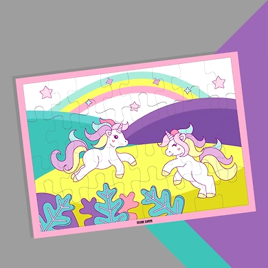 COLOUR-ME-IN  PUZZLE - UNICORN-puzzle3
