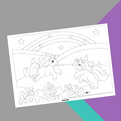 COLOUR-ME-IN  PUZZLE - UNICORN-1