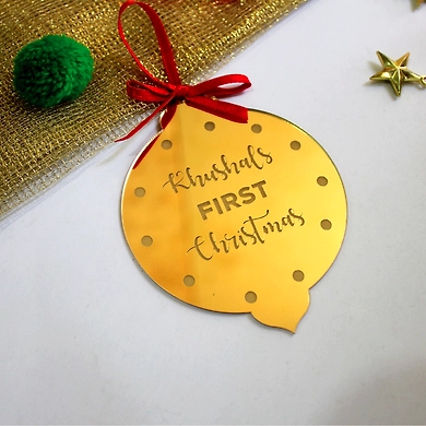 Circle with dip Ornament - GOLD MIRROR-or9