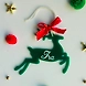 Reindeer Ornament-Green-cs15-sm