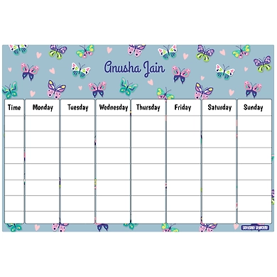 Butterfly Theme Re-Writable Weekly Planner-PPWP4