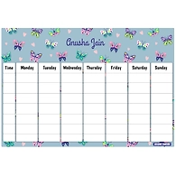 Butterfly Theme Re-Writable Weekly Planner