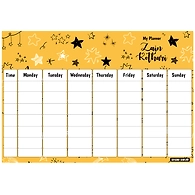 Twinkle Twinkle Stars Theme Re-Writable Weekly Planner