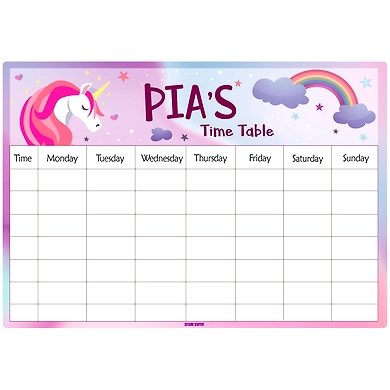 Unicorn Theme Re-Writable Weekly Planner-PPWP1