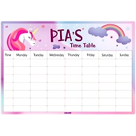 Unicorn Theme Re-Writable Weekly Planner
