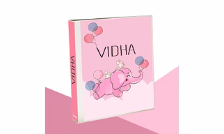 Elephant -Pink Binder