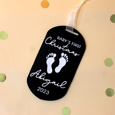 Baby's Foot Impressions Christmas Ornament-PPCH23-14