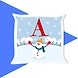 Initial Snowman cushion-Blue-PPCH23-23-sm