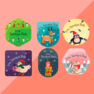 assorted gift stickers pack