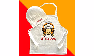 Kids Apron and Chef's Hat Set
