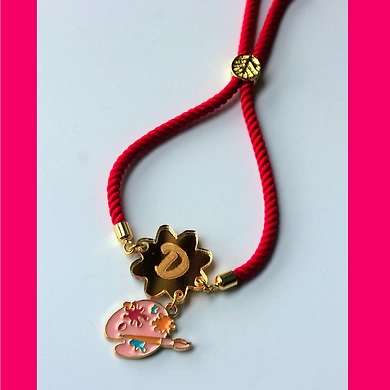 Flower Rakhi with Initial-rakhi-19
