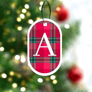 Checkered Print Ornaments-Magenta-PPCS-2404