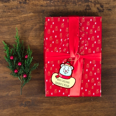 SnowBear Cutout Gift Tag-PPCS-2415