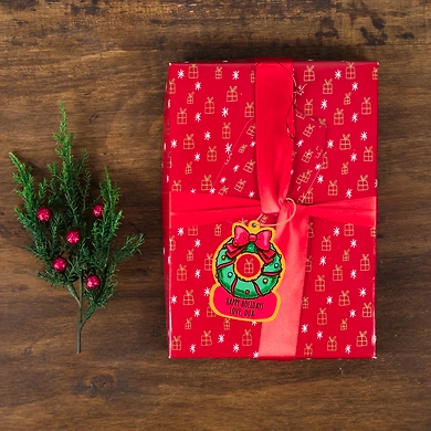 Wreath Cut out Gift Tag-PPCS02416