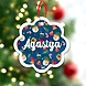Wave Christmas Print Ornaments-Blue-PPCS-2407-sm