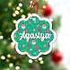 Wave Christmas Print Ornaments-Green-PPCS-2408-sm