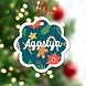 Wave Christmas Print Ornaments-Teal-PPCS-2413-sm