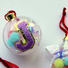 letter patch ornament-ball