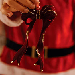 velvet bow ornament