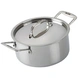 Alda Tri-Ply Stainless Steel Cook &amp; Serve Casserole with Lid-6384-sm