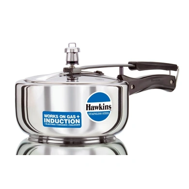 Hawkins Stainless Steel Induction Pressure cooker, 3 Litre wide (B60)-5254