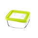 Bormioli Rocco Frigoverre Fun Square Glass Container with Green Lid-17496-sm
