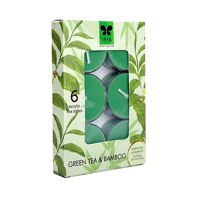 Iris Aroma Wax Candles Green, Set of 6-3