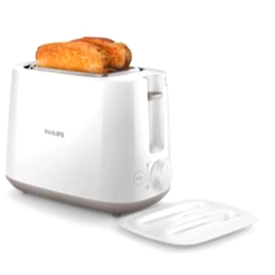 Philips Daily Collection HD2582/00 830-Watt 2-Slice Pop-up Toaster (White)-1